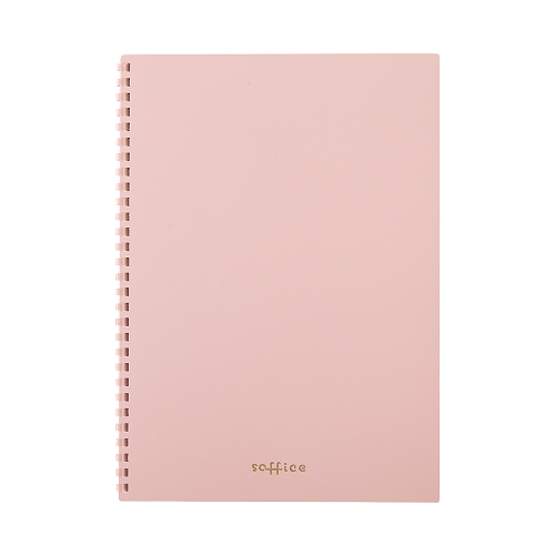 Lihit Lab Soft Ring Soffice Notebook Semi-B5 Pink N3104-12
