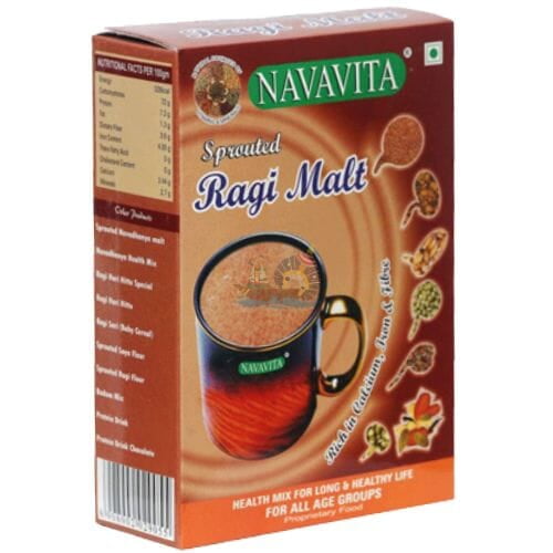 NAVAVITA Sprouted Ragi Malt- 500g