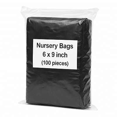 Nursery Grow Bags 6×9 Inch – Heavy Duty Black Poly Plant Bags for Gardening (100 Pieces Pack)