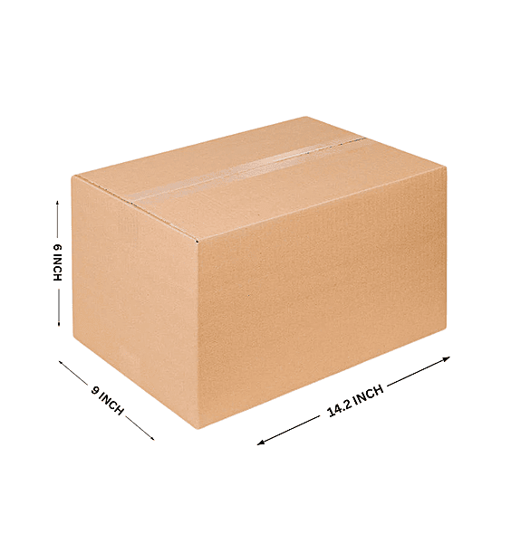 Buy Corrugated Boxes, 14.2X9X6 Inches - Pack of 25