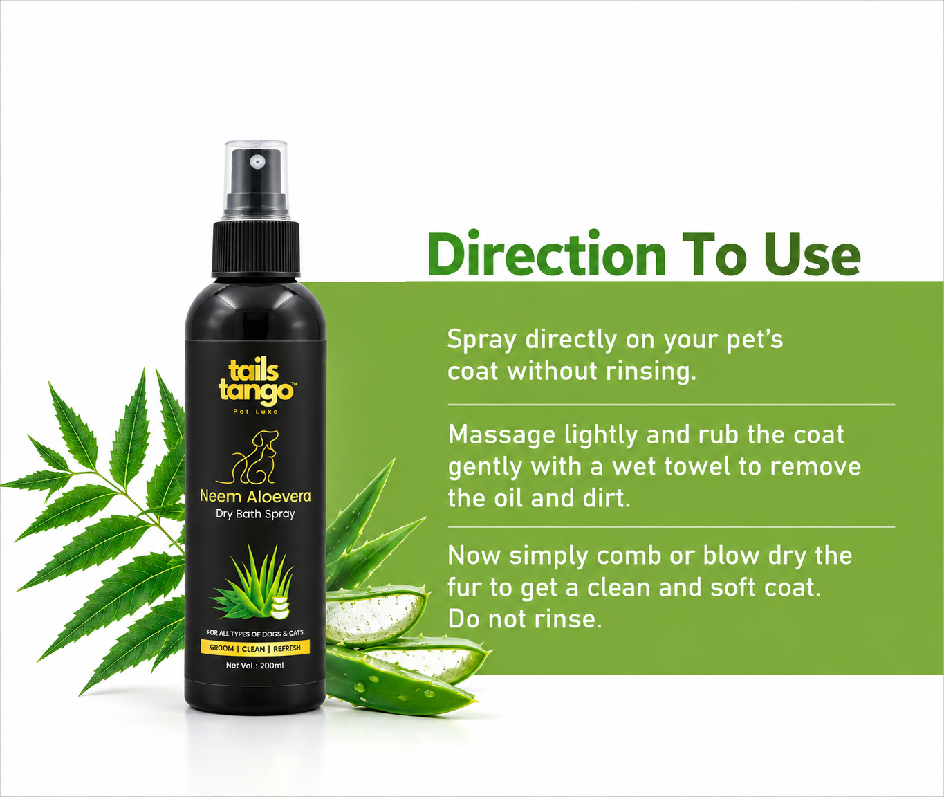 Dry Bath Neem Aloevera 200 ML