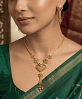 18 kt Gold Regal Lattice Necklace Set