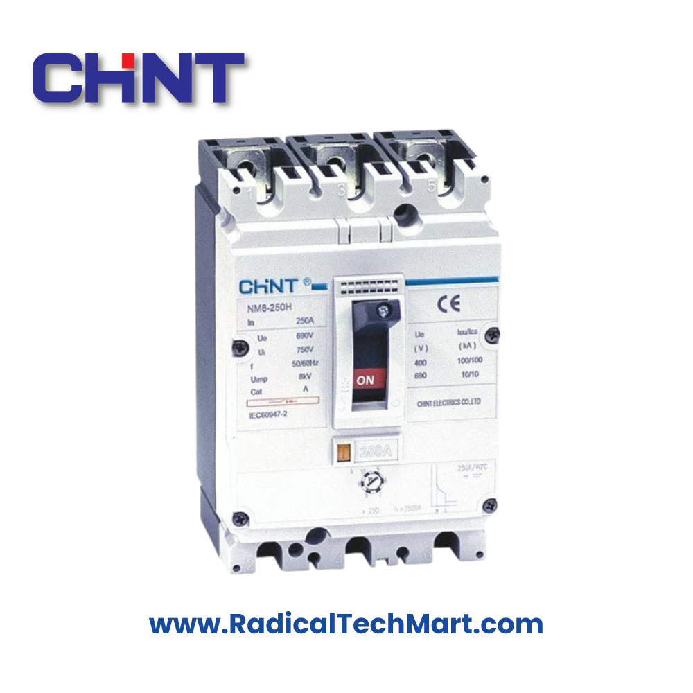 Chint NM1 250H 50kA 3Pole MCCB – Front View