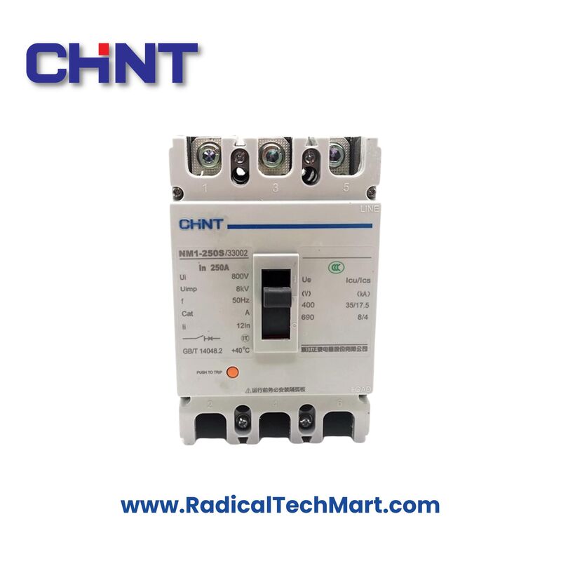 NM1 250R 60kA 3Pole MCCB – Front view with terminal and chassis