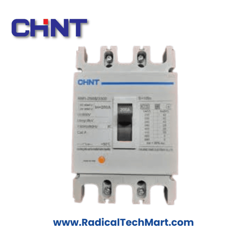 CHINT NM1 250S 25kA 4Pole MCCB – Front and Side View