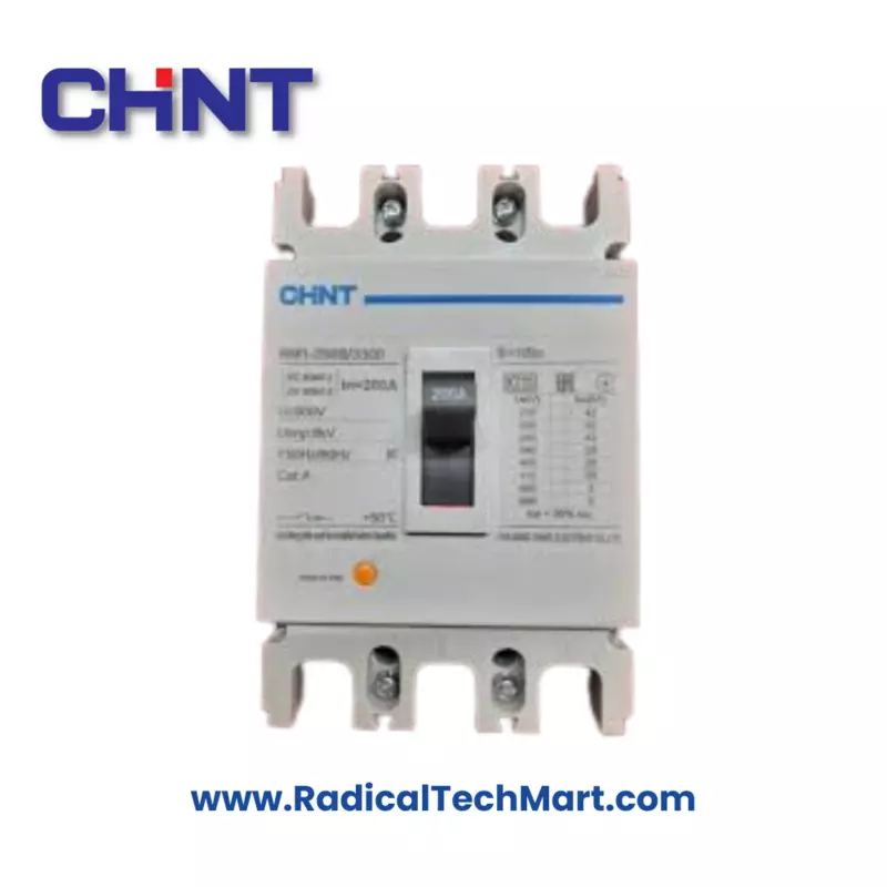 CHINT NM1 250S 25kA 4Pole MCCB – Front and Side View