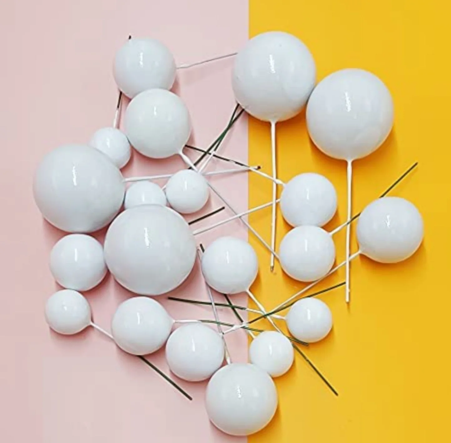 Faux balls White