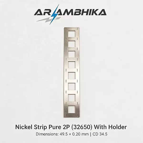 Nickel Strip Pure 2P(32650) with holder 49.5x0.20 mm CD 34.5