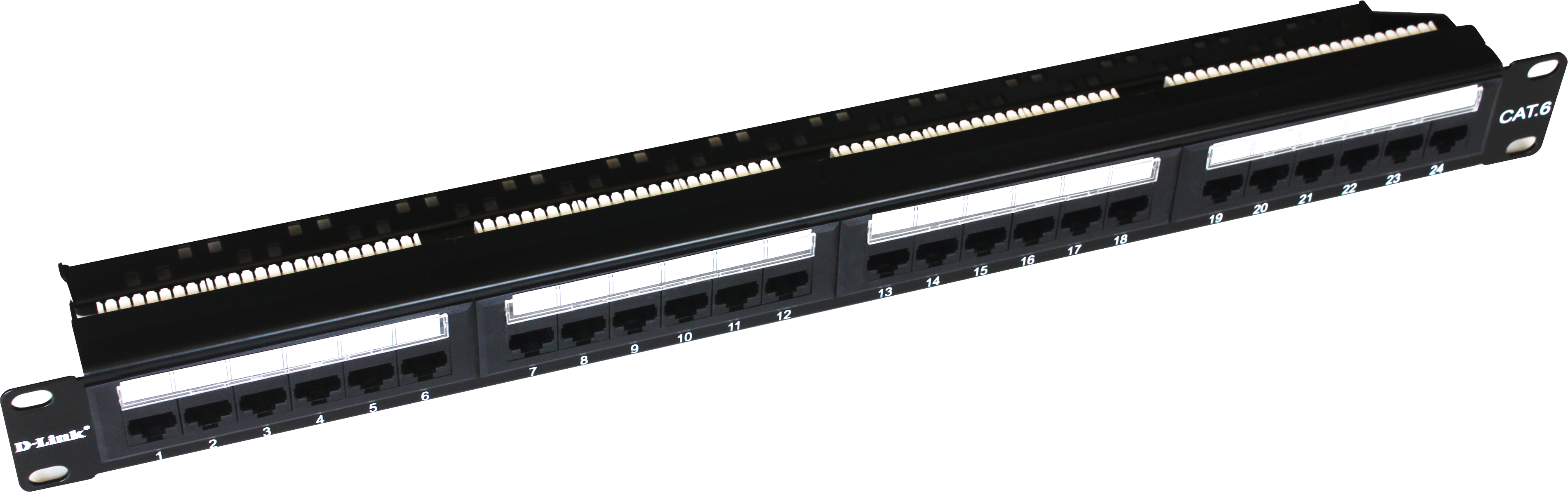 Dlink Cat 6 24 Port Patch Panel Loaded 1U NPP-C61BLK241