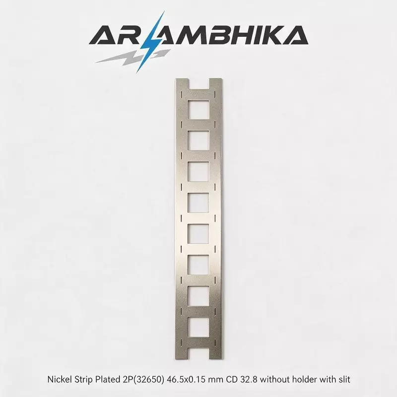 Nickel Strip Plated 2P(32650)  46.5x0.15 mm CD 32.8 without holder with slit