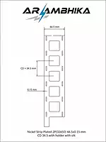 Nickel Strip Plated 2P(32650)  46.5x0.15 mm CD 34.5 with holder with slit