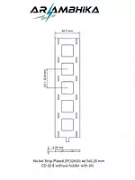 Nickel Strip Plated 2P(32650)  46.5x0.20 mm CD 32.8 without holder with slit