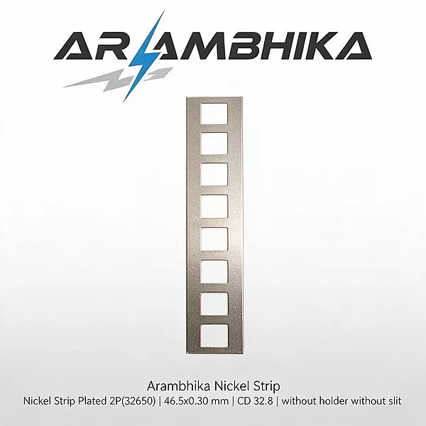 Nickel Strip Plated 2P(32650)  46.5x0.30 mm CD 32.8 without holder without slit