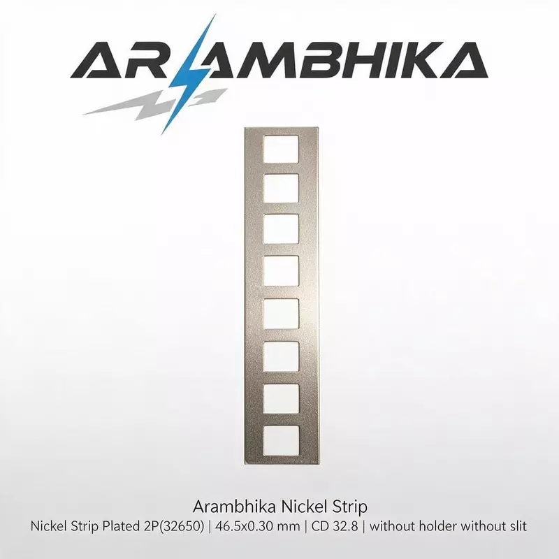 Nickel Strip Plated 2P(32650)  46.5x0.30 mm CD 32.8 without holder without slit