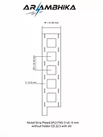 Nickel Strip Plated 2P(21700) 31x0.15 mm without holder CD 22.5 with slit