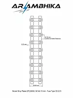 Nickel Strip Plated 2P(32650) 36.5x0.15 mm - Fuse Type CD 22.5