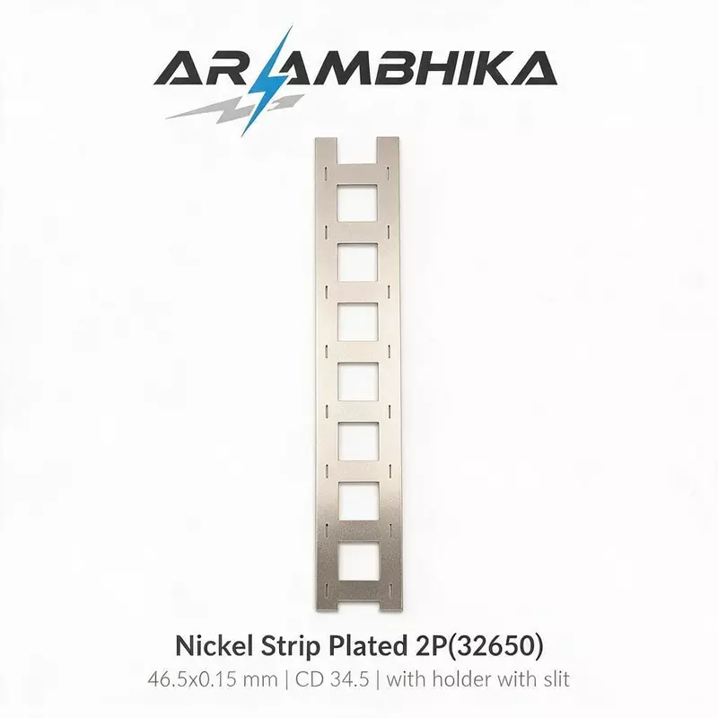 Nickel Strip Plated 2P(32650)  46.5x0.15 mm CD 34.5 with holder with slit