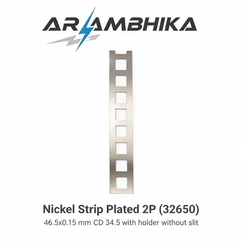 Nickel Strip Plated 2P(32650)  46.5x0.15 mm CD 34.5 with holder without slit