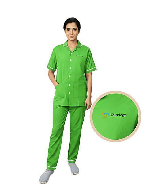 Regular Fit Round Collar Nurse Uniform Top & Pant