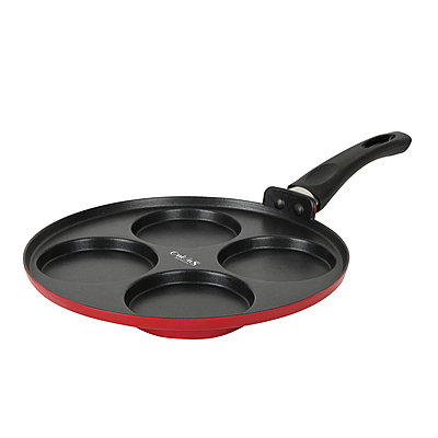 Onions Non Stick Aluminium Heavy Duty 4 Cavity Uttapam Pan/Snack Try/Pan Cake Tawa Single Handle,