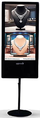 Nextview 32 Inch Digital Signage Pole Black NVSG32SBPS