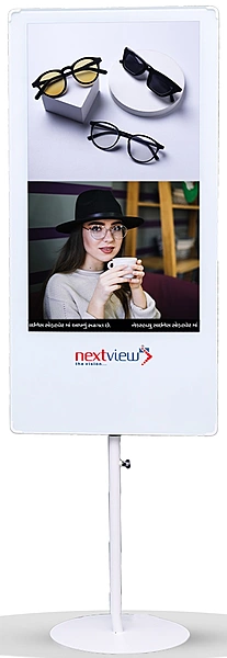 Nextview 32 Inch Digital Signage Pole White NVSG32SWPS