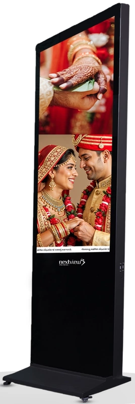 Nextview 43 Inch Digital Signage Floormount with Wheel Black NVSG43BW