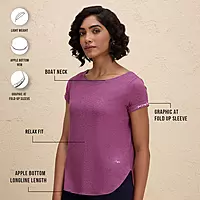 NYKAA After Class Apple Bottom Flattering Longline Tee NYAT272