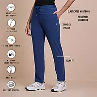 Ultimate Comfort Cotton Travel Pants in Relaxed Fit with Spill Safe Zip Pockets NYAT502