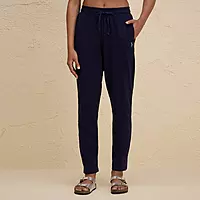 Ultimate Comfort Cotton Travel Pants in Relaxed Fit with Spill Safe Zip Pockets NYAT502