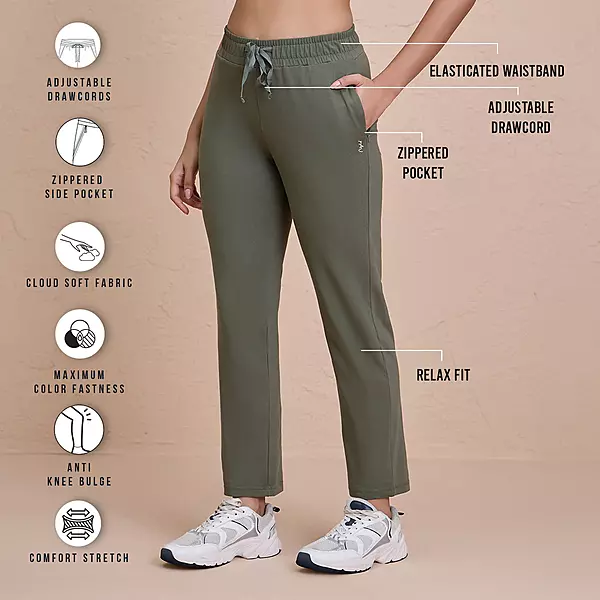 Ultimate Comfort Cotton Travel Pants in Relaxed Fit with Spill Safe Zip Pockets NYAT502