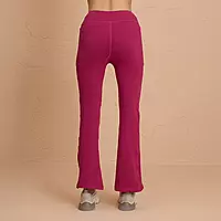 Ultimate Comfort Cotton Stretch Flare Leggings with Anti Slip Waist & Pockets NYAT503