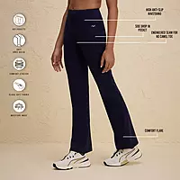 Ultimate Comfort Cotton Stretch Flare Leggings with Anti Slip Waist & Pockets NYAT503