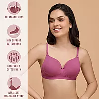 Nykd Breathe Cotton Transparent Back Padded Non Wired T-Shirt Bra NYB007