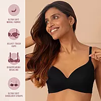 Nykd by Nykaa Super Soft Luxe Modal Padded Non Wired 3/4th Coverage T Shirt Bra NYB013