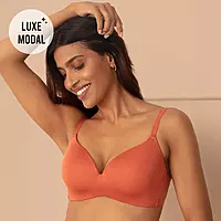 Nykd by Nykaa Super Soft Luxe Modal Padded Non Wired 3/4th Coverage T Shirt Bra NYB013