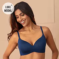 Nykd by Nykaa Super Soft Luxe Modal Padded Non Wired 3/4th Coverage T Shirt Bra NYB013