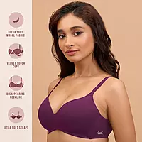 Nykd by Nykaa Super Soft Luxe Modal Padded Non Wired 3/4th Coverage T Shirt Bra NYB013