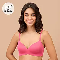 Nykd by Nykaa Super Soft Luxe Modal Padded Non Wired 3/4th Coverage T Shirt Bra NYB013