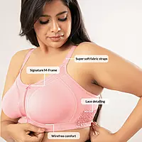 Nykd By Nykaa Everyday Cotton M-Frame Bounce Control Non-Padded Non-Wired Bra NYB101