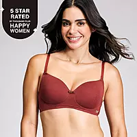 Nykd By Nykaa Breathe Cotton All Day Comfort Padded Non Wired T-Shirt Bra NYB198