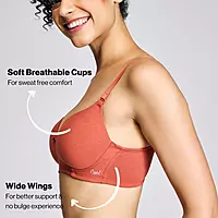 Nykd By Nykaa Breathe Cotton All Day Comfort Padded Non Wired T-Shirt Bra NYB198