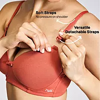 Nykd By Nykaa Breathe Cotton All Day Comfort Padded Non Wired T-Shirt Bra NYB198