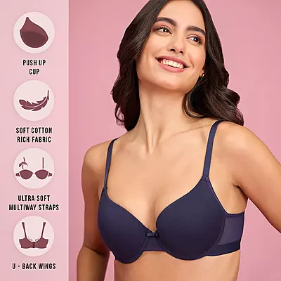 Nykaa Padded Push Up Plunge Bra NYB249 