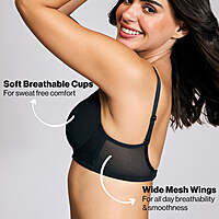 Nykaa Iconic Cotton Low Back Padded Non-Wired 3/4th Coverage T-shirt Bra NYB252