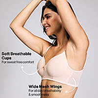 Nykaa Iconic Cotton Low Back Padded Non-Wired 3/4th Coverage T-shirt Bra NYB252