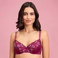 Nykaa Embroidered Floral Lace Demi Bra NYB294