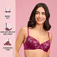 Nykaa Embroidered Floral Lace Demi Bra NYB294