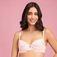 Nykaa Embroidered Floral Lace Demi Bra NYB294