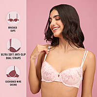 Nykaa Embroidered Floral Lace Demi Bra NYB294